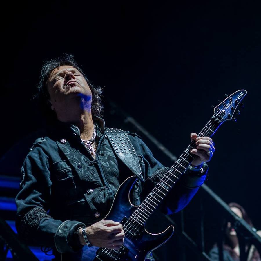 Andy La Rocque performing live with his ESP signature guitar
